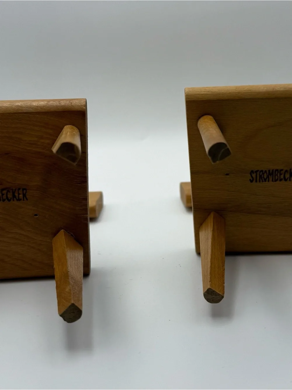 Strombecker Beechwood Dollhouse Chairs Pair - 1930s-1960s Vintage Miniature Furn